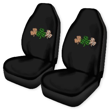Discover St Patricks Day Lucky Irish Green Plaid Shamrock Car Seat Covers