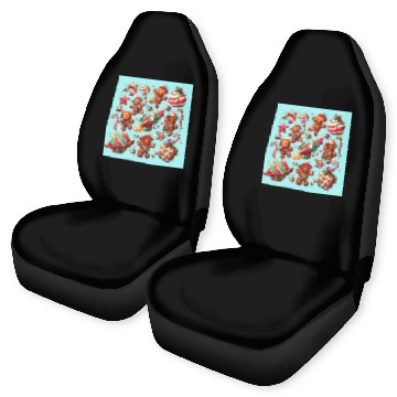 Discover Gingerbread spaceship christmas Car Seat Covers