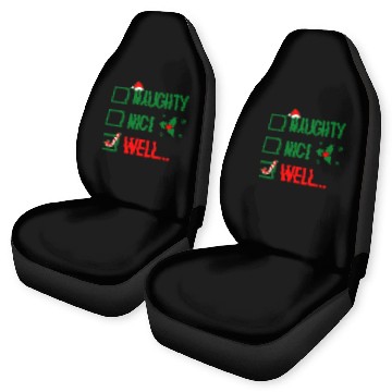 Discover Naughty or Nice Funny Christmas Car Seat Covers