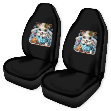 Discover Christmas Retro, Merry Christmas Car Seat Covers