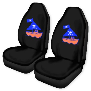 Discover Cute Little Pirate Ship Painted Children Drawing Car Seat Covers