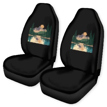Discover "Mountain Sunrise Serenity: A Scenic Outdoor Car Seat Covers