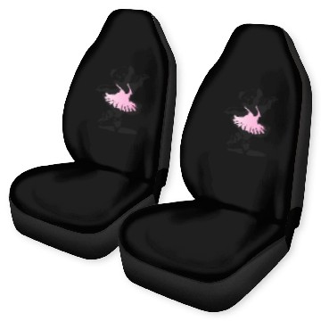 Discover cute teddy bear in pink ballet dress Car Seat Covers