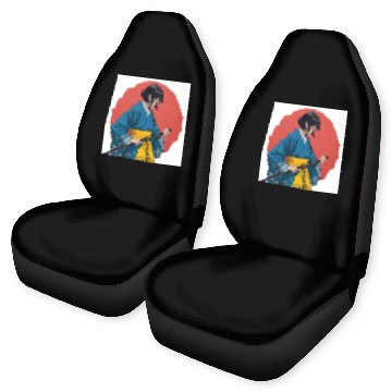 Discover Blossom and Blade: Kimono-Clad Warrior Girl, Japan Car Seat Covers