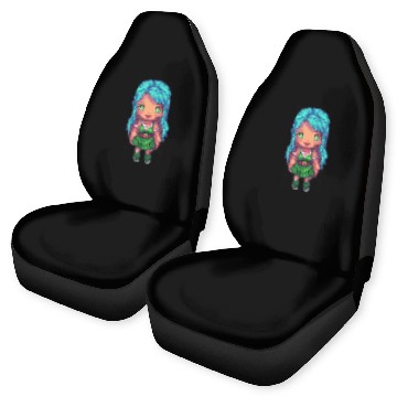 Discover Mystic Emerald Sprite - Pixel Art Design Car Seat Covers
