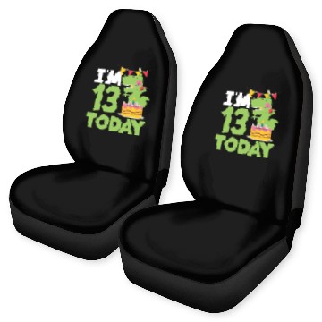 Discover I'm 13 Today Dinosaur 13th Birthday Fun Car Seat Covers