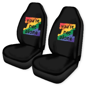 Discover You are Not Alone Rainbow Car Seat Covers