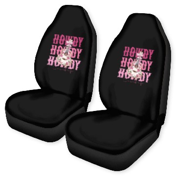 Discover Howdy Howdy Cowboy Pink Guitar Car Seat Covers