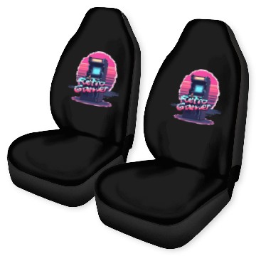 Discover retro gamer in retro style oldschool gamer Car Seat Covers