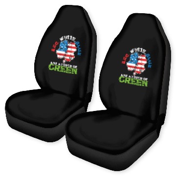 Discover Red White Blue and a Touch of Green Irish USA Car Seat Covers