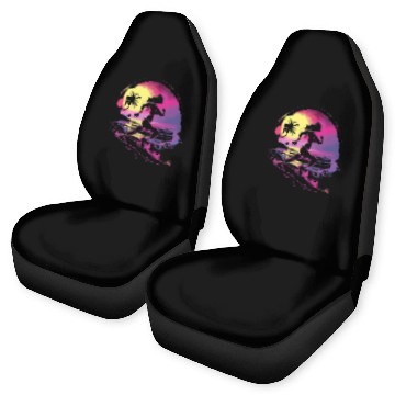 Discover Female Runner Synthwave Car Seat Covers