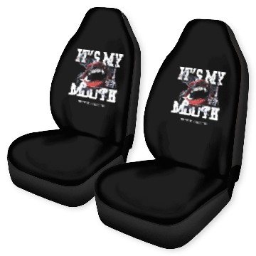 Discover Red and White Streetwear Mouth Car Seat Covers Design