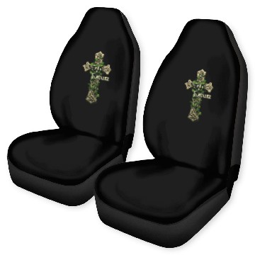 Discover Celtic Cross Faith & Fortune Shamrock Design Car Seat Covers