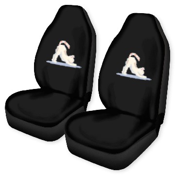 Discover cute cat in the classic yoga stretching pose Car Seat Covers