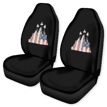 Discover Patriotic Flyby F-22 Raptor Car Seat Covers