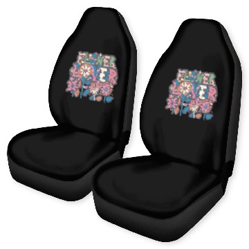 Discover Flower Lover Colorful Floral Design text Art Car Seat Covers