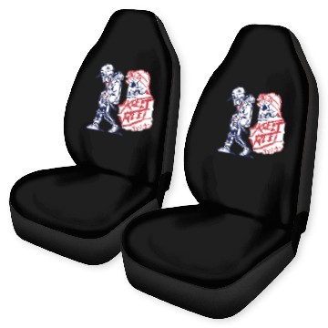 Discover Cyber Samurai Skull – Streetwear Graffiti Car Seat Covers