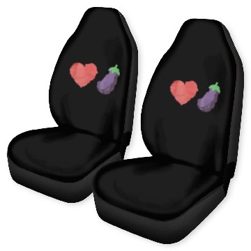 Discover Love Eggplant Funny Gay LGBTQ Pride Car Seat Covers