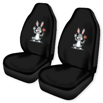 Discover Funny Easter Bunny Cute Bunny Easter Car Seat Covers