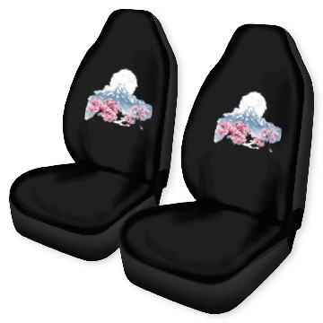 Discover Japanese mount fuji Sakura tree Cherry blossom Car Seat Covers