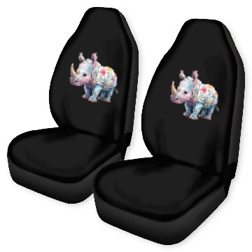 Discover Floral Fantasy Rhino Car Seat Covers