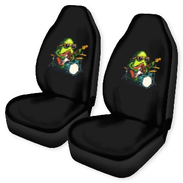 Discover Rockin Avocado Musician Funny Graphic Car Seat Covers