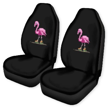 Discover Roller Rink Flamingo Too Cool to Waddle Car Seat Covers