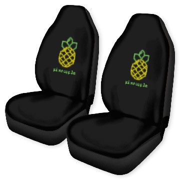 Discover Tropical Neon Pineapple Fruit Summer Design Car Seat Covers