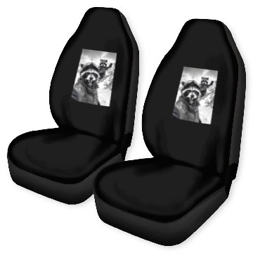 Discover Feral Racoon Ice Cream Raccoon Selfie Car Seat Covers