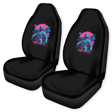 Discover Cosmic Drifter Synthwave Car Seat Covers