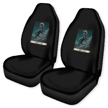 Discover Zodiac Card Capricorn Car Seat Covers