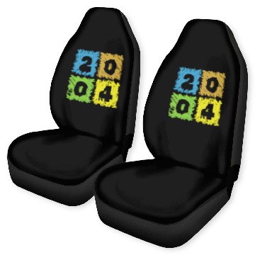 Discover 21st birthday Colorful Patches since 07/2004 Car Seat Covers