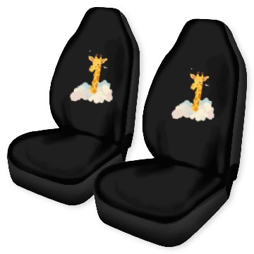 Discover Gentle Giraffe Above the Clouds – Dreamy Motif Car Seat Covers