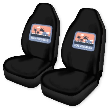 Discover Los Angeles California Retro Skyline Design Car Seat Covers