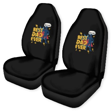Discover Best Dad ever superhero style Car Seat Covers