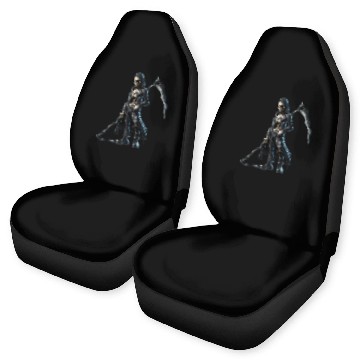 Discover Dark Skeleton Warrior with Scythe and Hooded Jacke Car Seat Covers