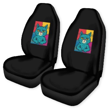Discover Pop Art Grumpy Cat Design Car Seat Covers