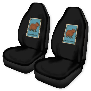 Discover LA CAPIBARA - THE CAPYBARA - LOTERÍA CARD Car Seat Covers