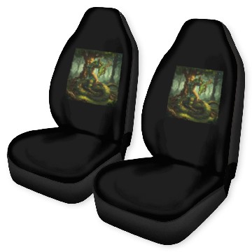 Discover Enchanted Forest Serpent Design Car Seat Covers
