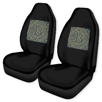 Discover "Crypto Power Surge – Bitcoin Car Seat Covers Design"