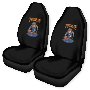Discover thunder championship Lion Hoops Mascot Sports Car Seat Covers