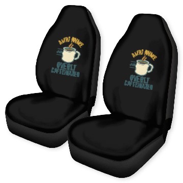 Discover Alarmed Coffee Enthusiast Design Car Seat Covers