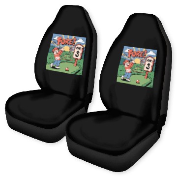 Discover Mini Golf Retro Cartoon on Champion Unisex Car Seat Covers