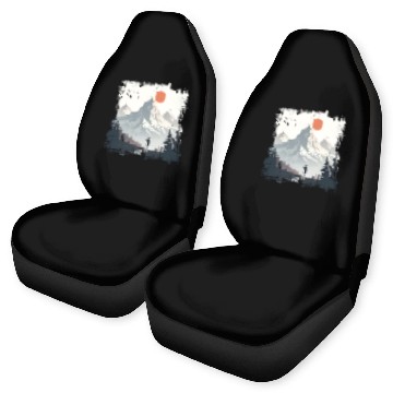 Discover Serene Mountain Wilderness Scene Car Seat Covers