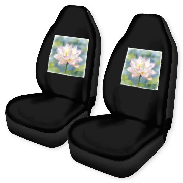 Discover Serene Water Lily Floral Print Car Seat Covers