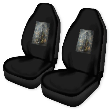 Discover Elegant Black and Gold Violin Car Seat Covers