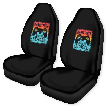 Discover Game Over Back to School Car Seat Covers – Retro Gamer