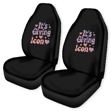 Discover Colorful Heart and Star Themed Giving Icon Car Seat Covers