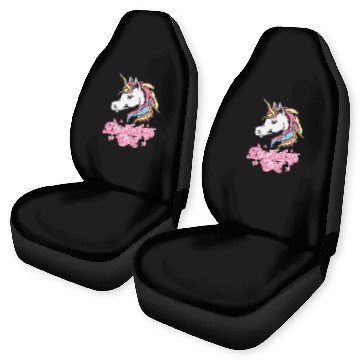 Discover Sparkling Rainbow Unicorn Birthday Car Seat Covers
