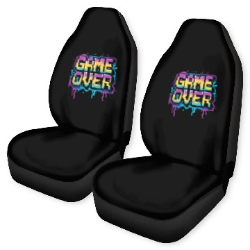 Discover Pixelated Game Over Graffiti Design Car Seat Covers